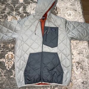 Patagonia Diamond Quilted Bomber Hooded Jacket